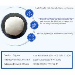 PERLE RARE Filtre Balle 200g Piscine Filtre Balle Piscine Filtre Balle Remplacement Piscine Filtre à Sable Pour Piscine Filtre Pompe Aquarium Filtre à Sable De Nettoyage -Pompe et filtre de piscine Soldes 59967514 4