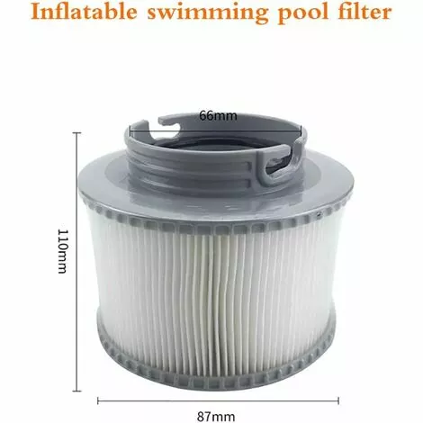 DENUOTOP Cartouches De Filtres Lot De 2 Cartouches Filtrantes Pour Piscine, Accessoires De Filtre De Nettoyage De Piscine Gonflable De Rechange Pour Spa, Cartouche De Filtre Antimicrobienne Pour Spa Facile à Installer 2 DENUOTOP Cartouches De Filtres Lot De 2 Cartouches Filtrantes Pour Piscine, Accessoires De Filtre De Nettoyage De Piscine Gonflable De Rechange Pour Spa, Cartouche De Filtre Antimicrobienne Pour Spa Facile à Installer – Image 2