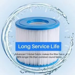 MINKUROW Lot De 6 Filtres De Jacuzzi Pour Piscine - Type D - Cartouche De Filtre De Rechange Pour Summer Waves -Pompe et filtre de piscine Soldes 60015924 3