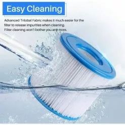 MINKUROW Lot De 6 Filtres De Jacuzzi Pour Piscine - Type D - Cartouche De Filtre De Rechange Pour Summer Waves -Pompe et filtre de piscine Soldes 60015924 4
