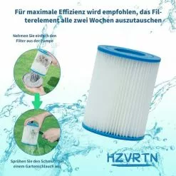 OUSUDELA Cartouches Filtre Type II Pour Bestway Pompe De Piscine,Cartouches De Filtre Pour Piscine Pour Bestway 58094,Filtre Piscine Type II Pour Le Nettoyage Des Tuyaux (2 Pcs) -Pompe et filtre de piscine Soldes 60209337 3