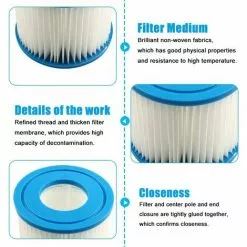 OUSUDELA Summer Pool Papie Cartouches Filtrantes Papier Type (2 Pièces) -Pompe et filtre de piscine Soldes 60209347 3