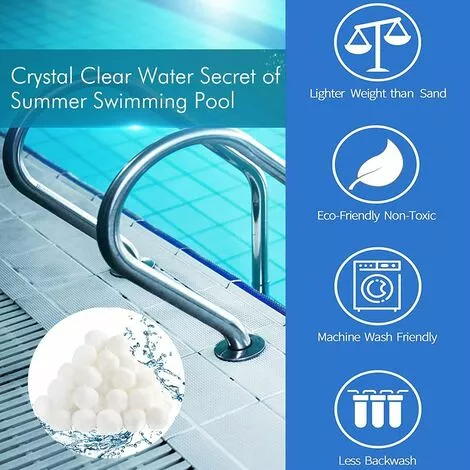 NAXUNNN Balles Filtrantes,1400g Boules De Filtre De Piscine 5 NAXUNNN Balles Filtrantes,1400g Boules De Filtre De Piscine – Image 5
