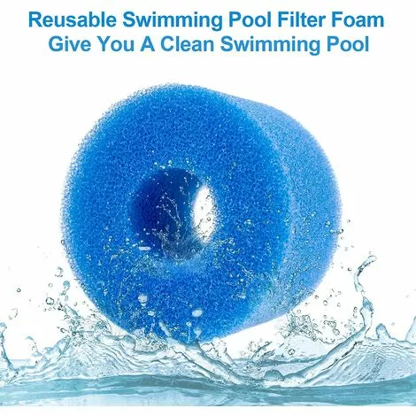 NAXUNNN Éponge Filtrante Type S1 Filtres De Piscine En Mousse, 6 Pièces Cartouche Filtrante RéUtilisable Et Lavable Pour Intex Type S1 2 NAXUNNN Éponge Filtrante Type S1 Filtres De Piscine En Mousse, 6 Pièces Cartouche Filtrante RéUtilisable Et Lavable Pour Intex Type S1 – Image 2