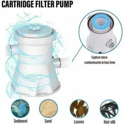 MONLY Pompe De Filtration De Piscine, Piscine D'été 300 Gallons Filtre De Piscine Hors Sol, Pompe De Circulation électrique 220 V -Pompe et filtre de piscine Soldes 60528944 3