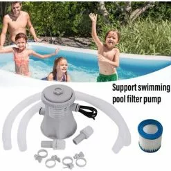 MONLY Pompe De Filtration De Piscine, Piscine D'été 300 Gallons Filtre De Piscine Hors Sol, Pompe De Circulation électrique 220 V -Pompe et filtre de piscine Soldes 60528944 5