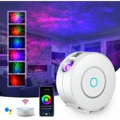 PREMIER LED Alexa Projecteur étoiles Rotatif,SUPPOU Planetarium Projecteur Led Intelligent,Veilleuse,Gradation/Contrle Vocal/Connexion WiFi/Minuterie,Chambre,Cadeau,Paques, Avec Alexa, Google Compatible