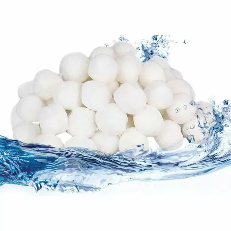 JOORRT Boules De Filtre De Piscine 1000g Polyéthylène Réutilisables Balles Filtrantes Remplace De Sable Filtrant Pour Piscines Intérieure Et Extérieure, Média à Fibres Pour Filtres à De L'eau 1 JOORRT Boules De Filtre De Piscine 1000g Polyéthylène Réutilisables Balles Filtrantes Remplace De Sable Filtrant Pour Piscines Intérieure Et Extérieure, Média à Fibres Pour Filtres à De L'eau