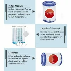 BENOBBY KIDS Lot De 2 Cartouches De Filtre De Piscine Pour Kit De Cartouche De Rechange Pour Pompe De Filtration Bestway II 58383 Modèle 58387 8 BENOBBY KIDS Lot De 2 Cartouches De Filtre De Piscine Pour Kit De Cartouche De Rechange Pour Pompe De Filtration Bestway II 58383 Modèle 58387 -Pompe et filtre de piscine Soldes 60721059 4