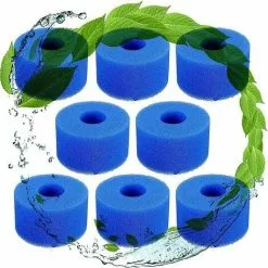 NAXUNNN Lot De 8 éponges Filtrantes Pour Filtre Type S1 - Réutilisables Et Lavables - En Mousse - Pour Filtre à Spa Lazy Spa