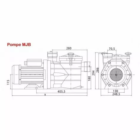 40 M3/h Pompe Piscine Auto-amorçante MJB - Interplast 3 40 M3/h Pompe Piscine Auto-amorçante MJB - Interplast – Image 3