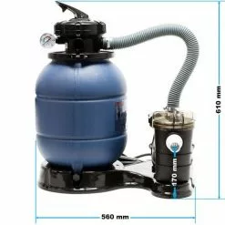 WILTEC Filtre à Sable Et Particules Système De Filtration Pompe De Filtrage Piscine Swimmingpool -Pompe et filtre de piscine Soldes 6097441 3