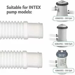MACARON Tuyau De Remplacement De Piscine, Tuyaux De Piscine, Avec 2 Connecteurs Métalliques, Pour Piscine Hors Terre Tuyau De Remplacement De Pompe De Filtre De Piscine LO-Ron -Pompe et filtre de piscine Soldes 61047694 3