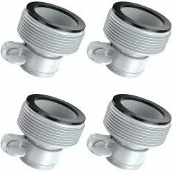MACARON Adaptateur Piscine, Lot De 4 Adaptateur Pour Pompe, Adaptateur De Tuyau De Piscine, Hose Adapter B Pour Piscine Systèmes De Filtration (Gris)LO-Ron