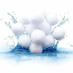 DENUOTOP 700g Boules De Filtre De Piscine, Balles Filtrantes,Média Filtre à Fibres Pour Piscine Filtres à Sable Filtrage De L'eau. (Blanc)
