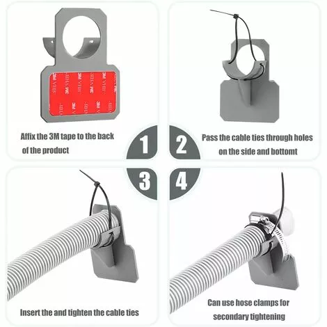 FONTAINEBLEAU Lot De 2 Support De Tuyau De Piscine, Adaptateur Pour Piscine, Gris Accessoires Piscine, Pour Tuyaux Piscine De Dans Les 38 Mm,Fonepro 3 FONTAINEBLEAU Lot De 2 Support De Tuyau De Piscine, Adaptateur Pour Piscine, Gris Accessoires Piscine, Pour Tuyaux Piscine De Dans Les 38 Mm,Fonepro – Image 3