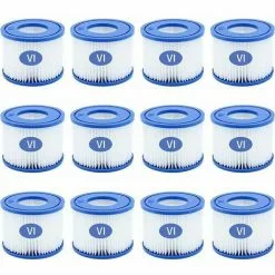 SINCèREETALI 12PCS Cartouches Filtrantes Pour Piscine De Type VI Pour Bestway Taille 6-58323