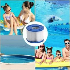 CATHERINE Générique 2 Cartouches De Filtration Pour Filtre Spa, Lot De 2 Cartouches Filtrantes Avec Filet Pour Spa Gonflable MSPA -Pompe et filtre de piscine Soldes 63740318 4