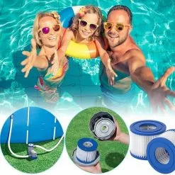 CATHERINE Générique 2 Cartouches De Filtration Pour Filtre Spa, Lot De 2 Cartouches Filtrantes Avec Filet Pour Spa Gonflable MSPA -Pompe et filtre de piscine Soldes 63740318 5