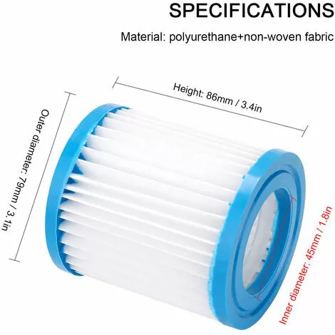 TANCYCO Pompe De Filtre De 300 Gallons élément De Filtre Accessoires De Pompe De Filtre Cartouche De Filtre De Pompe De Filtre De Circulation Accessoire HS-630 3 TANCYCO Pompe De Filtre De 300 Gallons élément De Filtre Accessoires De Pompe De Filtre Cartouche De Filtre De Pompe De Filtre De Circulation Accessoire HS-630 – Image 3