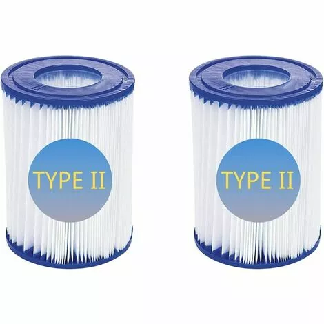 SINCèREETALI Lot De 2 Cartouches De Filtre De Piscine De Type II – Compatible Avec Les Filtres Bestway 58094 – Accessoires De Filtre De Piscine Gonflable De Rechange Pour Spa 1 SINCèREETALI Lot De 2 Cartouches De Filtre De Piscine De Type II – Compatible Avec Les Filtres Bestway 58094 – Accessoires De Filtre De Piscine Gonflable De Rechange Pour Spa
