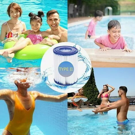 SINCèREETALI Lot De 2 Cartouches De Filtre De Piscine De Type II – Compatible Avec Les Filtres Bestway 58094 – Accessoires De Filtre De Piscine Gonflable De Rechange Pour Spa 3 SINCèREETALI Lot De 2 Cartouches De Filtre De Piscine De Type II – Compatible Avec Les Filtres Bestway 58094 – Accessoires De Filtre De Piscine Gonflable De Rechange Pour Spa – Image 3