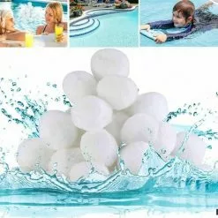 FOZIY Boules Filtrantes Pour Systèmes De Filtration à Sable, Boules Filtrantes De 700 G Remplacent 25 Kg De Sable Filtrant, Boules Filtrantes Pour Filtres De Piscine, Systèmes De Filtration De Piscine, Pompes De Filtration,Fonepro