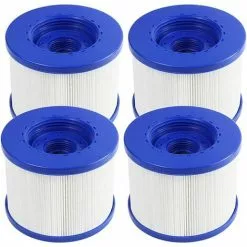MOWZE Swimming Pool Filter 4 Pack Replacement，Cartouche Filtre à Vis Gonflabl De Vis 104mm，pour Clever Spa + Aquaparx + Aqua Spa + Costway + All Seasons + GoPlus + Wido And Others… 4 Piezas