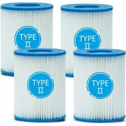 MOWZE Filtre Piscine Typ II Cartouche De Filtre Pour Bestway 58094, Taille 2 Cartouches Filtrantes De Spa De Piscine, Lot De 4 Lot De 4
