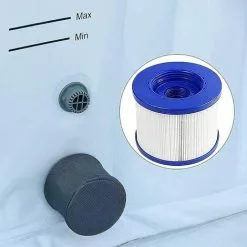 MOWZE Lot De 4 Cartouches Filtrantes De Rechange Pour Spa Hot Tub/Clever Spa - Avec Filetage à Vis - Pour Spa-N1407535/filtre Pour Mspa,Pour Spa Pool Filtre Kit D'entretien 4 Pièces -Pompe et filtre de piscine Soldes 63869894 4