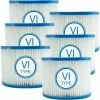 MOWZE Filtre Spa Pour Type VI,Filtre Spa Pour Lay-z-Spa,Cartouche Defiltre Piscine Type VI,pour Type VI 58323,58239,pour 90352E 6 Pack
