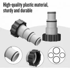 FOZIY Adaptateur De Tuyau De Piscine 2 Pièce Adaptateur De Vidange De Piscine Adaptateurs De Tuyau Avec Bague D'étanchéité Pour Piscine Pompes à Connexion Filetée Gris,Fonepro 7 FOZIY Adaptateur De Tuyau De Piscine 2 Pièce Adaptateur De Vidange De Piscine Adaptateurs De Tuyau Avec Bague D'étanchéité Pour Piscine Pompes à Connexion Filetée Gris,Fonepro -Pompe et filtre de piscine Soldes 64014403 3