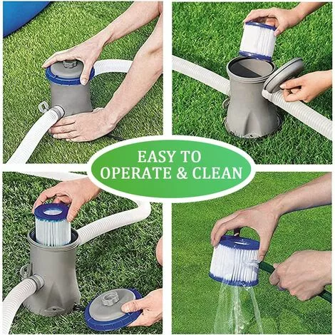 TINOR Paquet De 2 Cartouches Filtrantes VI De Rechange Pour Filtre De Piscine Bestway VI Pour Miami, Vegas, Palm Springs, Monaco, Taille Bestway, Accessoires De Filtre De Rechange 4 TINOR Paquet De 2 Cartouches Filtrantes VI De Rechange Pour Filtre De Piscine Bestway VI Pour Miami, Vegas, Palm Springs, Monaco, Taille Bestway, Accessoires De Filtre De Rechange – Image 4