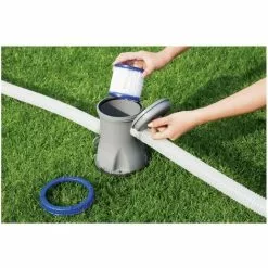 TINOR Bestway 58093 Lot De 2 Cartouches Type I，Bestway 58093 Cartouches Type I, Cartouche Filtre Piscine Type I Pour Bestway Pompe De Piscine, Filtre Piscine Type I Pour Le Nettoyage Des Tuyaux -Pompe et filtre de piscine Soldes 64031839 3