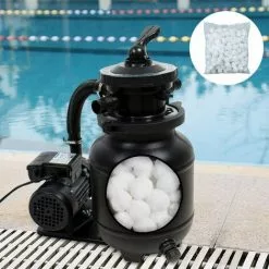 TINOR Filtre Balls 700 G Remplace 25 Kg De Sable Filtrant, Balles Filtrantes Pour Piscine, Pompe De Filtration, Filtre à Sable D'aquarium.（700g） -Pompe et filtre de piscine Soldes 64032070 4