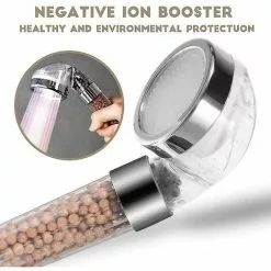 LTS FAFA Pommeau De Douche À Économie D'eau De Douche À Main Led Pommeau De Douche À 3 Couleurs Changeantes Avec Filtre - Grand -Pompe et filtre de piscine Soldes 64033980 4