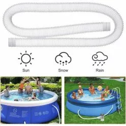HEGUYEY Tuyau De Rechange Pour Piscine De 1,25 Po De Diamètre Pour Piscines Hors Terre, Piscine Avec Pince Métallique Pour Pompe De Filtre Intex Ou Tuyaux De 3,2 Cm - 1,5 Mètre De Long Paquet De 2 -Pompe et filtre de piscine Soldes 64098075 4
