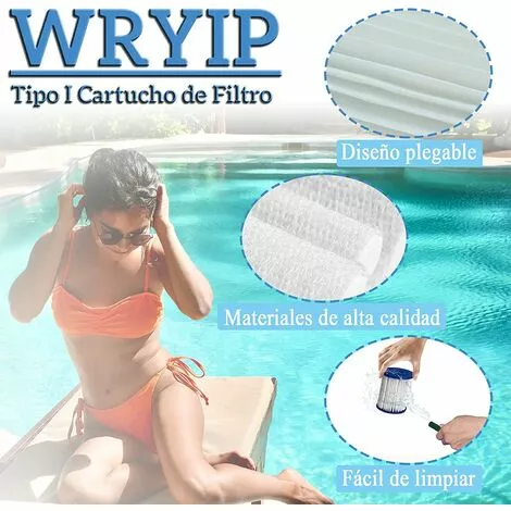 ARC-EN-CIéL Cartouche Filtre Piscine Type I Pour Bestway Pompe De Piscine, Filtre Cartouche Type I, Cartouches Type I Pour Bestway 4 Pièces -Arcenciél 4 ARC-EN-CIéL Cartouche Filtre Piscine Type I Pour Bestway Pompe De Piscine, Filtre Cartouche Type I, Cartouches Type I Pour Bestway 4 Pièces -Arcenciél – Image 4