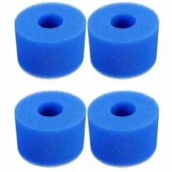 CARILLONSàVENT 4 Pièces Éponge Filtrante Type S1, Cartouche De Filtre En Mousse, Mousse Pour Filtre Piscine, Réutilisables Et Lavables, Filtre En Mousse Pour Spa, Piscine, Jacuzzi Carivent