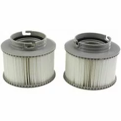 FOZIY MSPA Cartouches De Rechange De Filtre Pour Tous Les Modèles Whirlpool Spas Swimming Piscine,Cartouches Filtrantes Avec Filet Pour MSpa Les Spas Bubble Spa (2 Pièces)，gris，Fonepro
