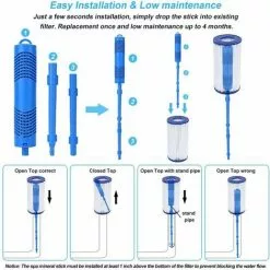 BF Filtre, Cartouche Purificateur Minéral 2 Pièces Purificateur Minéral, Bâtons Minéraux Pour La Clarification De L'Eau -Pompe et filtre de piscine Soldes 64397204 3