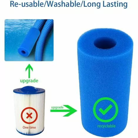 BENOBBY KIDS Lot De 4 Éponge Filtrante , Éponges Filtrantes Pour Piscine - Bleu - 200 X 100 Mm - Pour Filtre Piscine, Réutilisables Et Lavables, Filtre En Mousse Pour Spa, Piscine 4 BENOBBY KIDS Lot De 4 Éponge Filtrante , Éponges Filtrantes Pour Piscine - Bleu - 200 X 100 Mm - Pour Filtre Piscine, Réutilisables Et Lavables, Filtre En Mousse Pour Spa, Piscine – Image 4