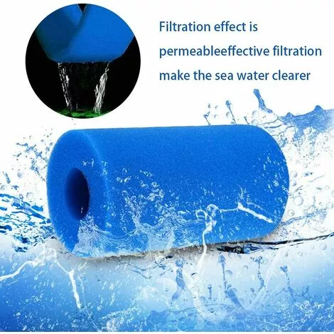 BENOBBY KIDS Lot De 4 Éponge Filtrante , Éponges Filtrantes Pour Piscine - Bleu - 200 X 100 Mm - Pour Filtre Piscine, Réutilisables Et Lavables, Filtre En Mousse Pour Spa, Piscine 5 BENOBBY KIDS Lot De 4 Éponge Filtrante , Éponges Filtrantes Pour Piscine - Bleu - 200 X 100 Mm - Pour Filtre Piscine, Réutilisables Et Lavables, Filtre En Mousse Pour Spa, Piscine – Image 5