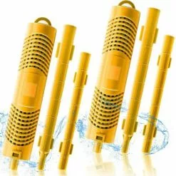 CESIèCLEFOU Filtre Spa Dure 4 Mois Cartouches De Filtres De Piscine à Cartouche Pièces Minérales Pour Spa Et Jacuzzi Cartouche Filtrante Pour Piscine Et Spa Cartouche Spa Bâton Filtre De Piscine, 2 Pièces Jaune Lefou