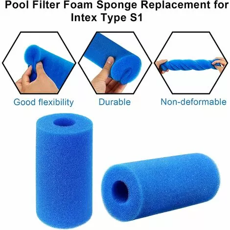 CESIèCLEFOU Éponge Filtrante, 6 Paquets Filtre Piscine En Mousse Pour Cartouche, Réutilisable Lavable Outil De Nettoyage D' Éponge Filtrante Lefou 3 CESIèCLEFOU Éponge Filtrante, 6 Paquets Filtre Piscine En Mousse Pour Cartouche, Réutilisable Lavable Outil De Nettoyage D' Éponge Filtrante Lefou – Image 3