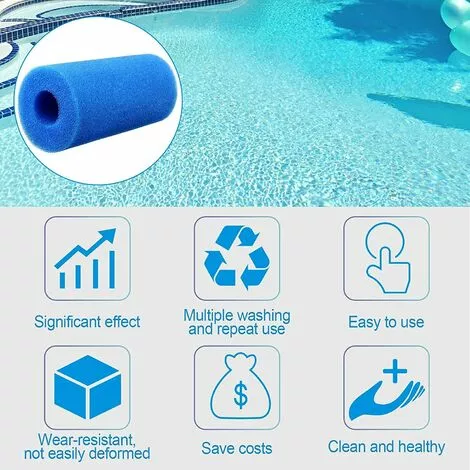 CESIèCLEFOU Éponge Filtrante, 6 Paquets Filtre Piscine En Mousse Pour Cartouche, Réutilisable Lavable Outil De Nettoyage D' Éponge Filtrante Lefou 5 CESIèCLEFOU Éponge Filtrante, 6 Paquets Filtre Piscine En Mousse Pour Cartouche, Réutilisable Lavable Outil De Nettoyage D' Éponge Filtrante Lefou – Image 5