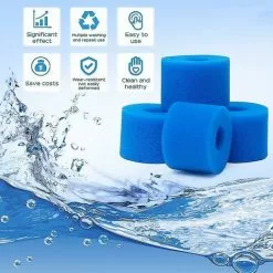 THSINDE 4 Pièces Filtre éponge Mousse Filtre Cartouche Piscine Filtre Mousse Réutilisable Lavable Filtre En Mousse Pour Spa Piscine Jacuzzi-ksize -Pompe et filtre de piscine Soldes 64463874 3