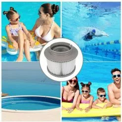 ENLENK 2 Pcs Filtre Cartouche, Cartouches De Filtre De Piscine,Cartouche Filtration Standard Et Vissées, Filtre Pour Baignoire,Piscine -Pompe et filtre de piscine Soldes 64496754 5