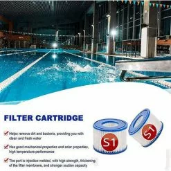 MEZHENG Cartouches De Filtre De Rechange Piscine Pour Intex S1, Filtre à Pour Remous Pour Purespa 29001e,Filtre Spa - Cartouches De Rechange Pour Piscine,Spa,Baignoire (4pièces) -Pompe et filtre de piscine Soldes 64535525 3
