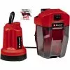 Einhell Pompe D’évacuation D’eau Claire Sans Fil GE-SP 18 LL Li-Solo Power X-Change (18 V, Aspiration à Plat Jusqu’à 1 mm, 108 W, 4 500 L/h, 0,8 bar) Livré Sans Batterie Ni Chargeur